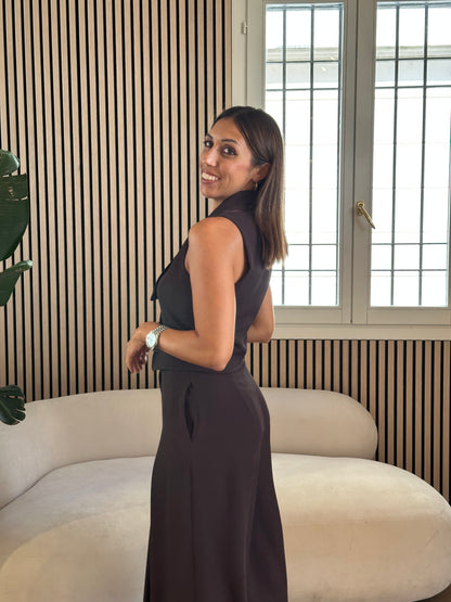 Gilet monopetto moro