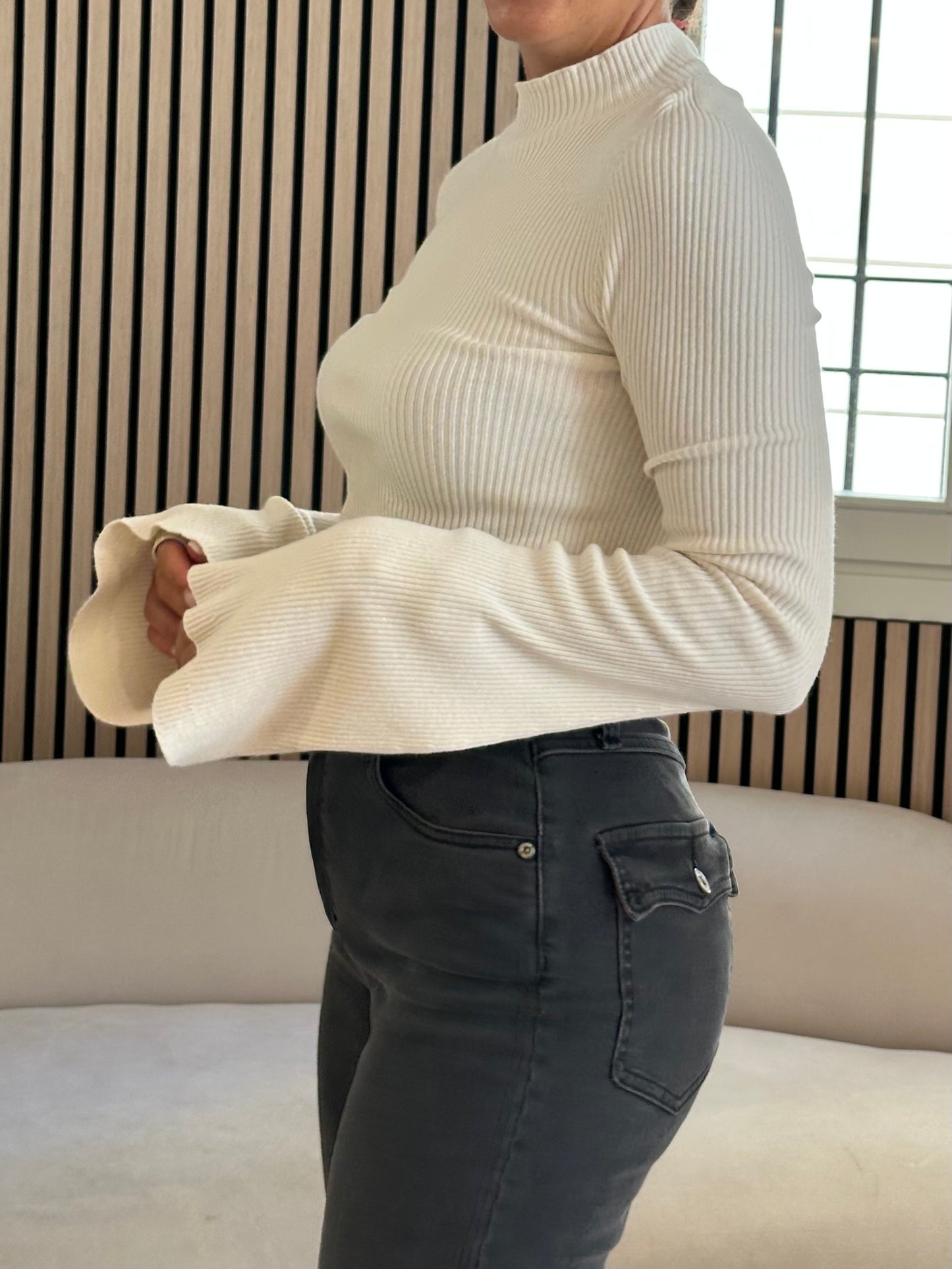 Lupetto coste manica rouges