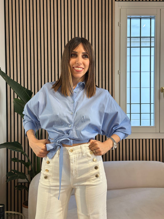 Camicia incrociata crop
