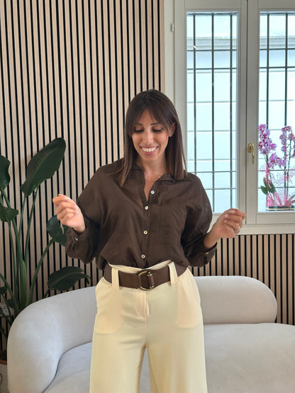 Camicia cotone bruciato