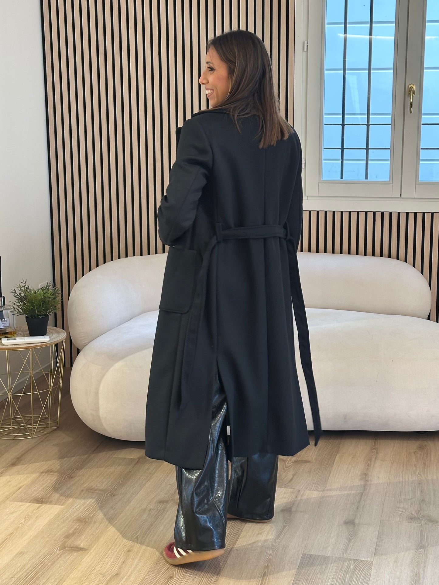 Cappotto lungo nero