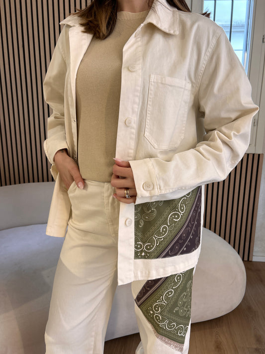 Camicia denim patch bandana