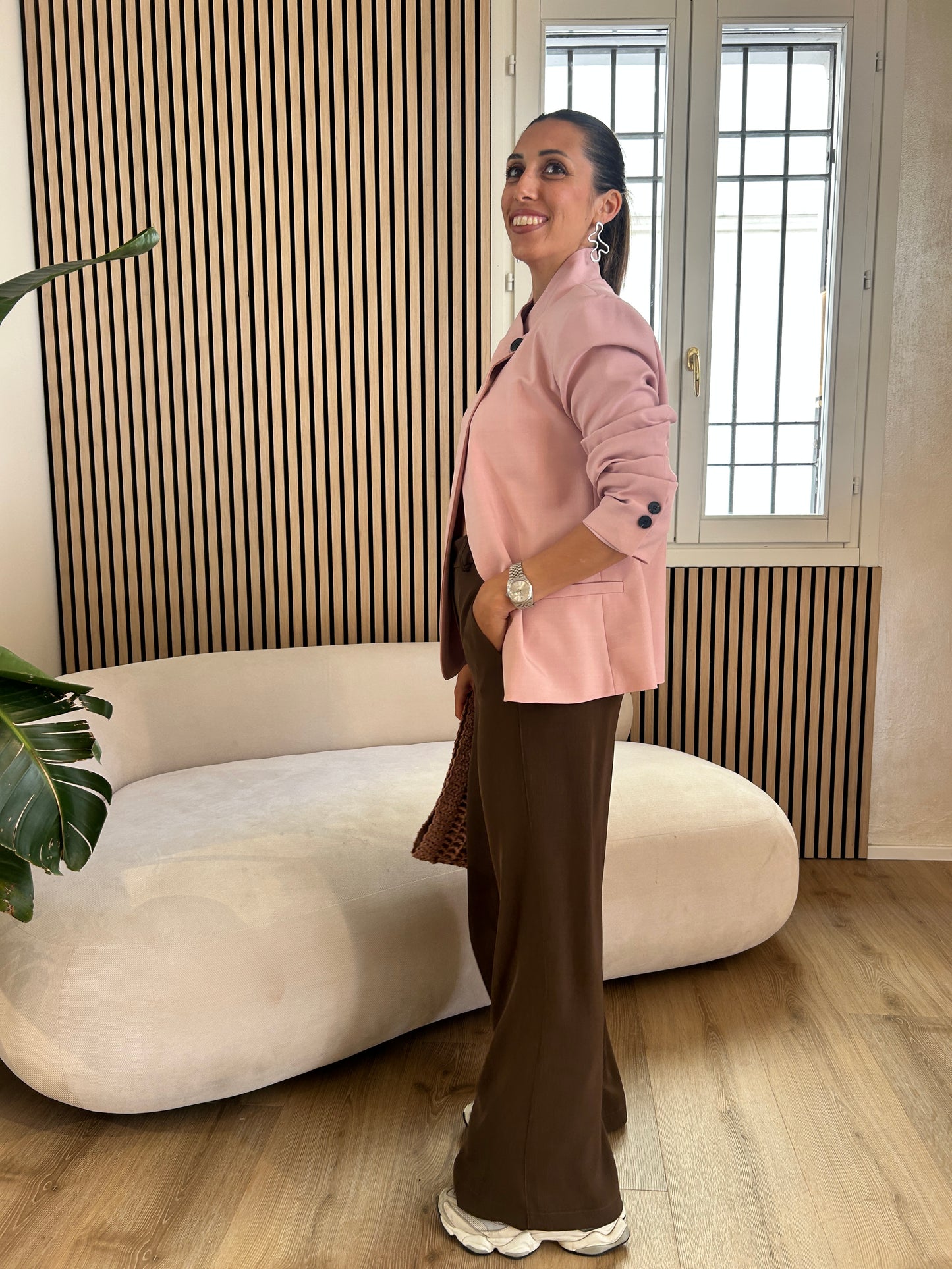 Giacca coreana rosa