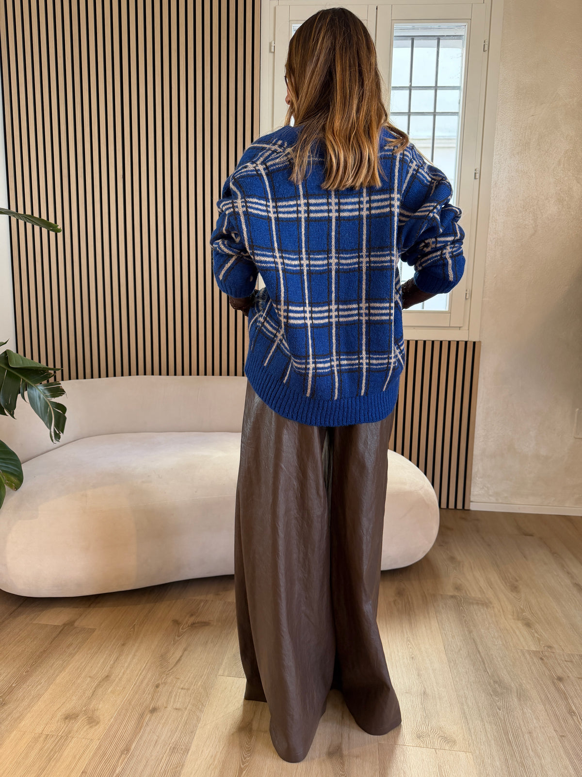 Giacca Tartan bottoni