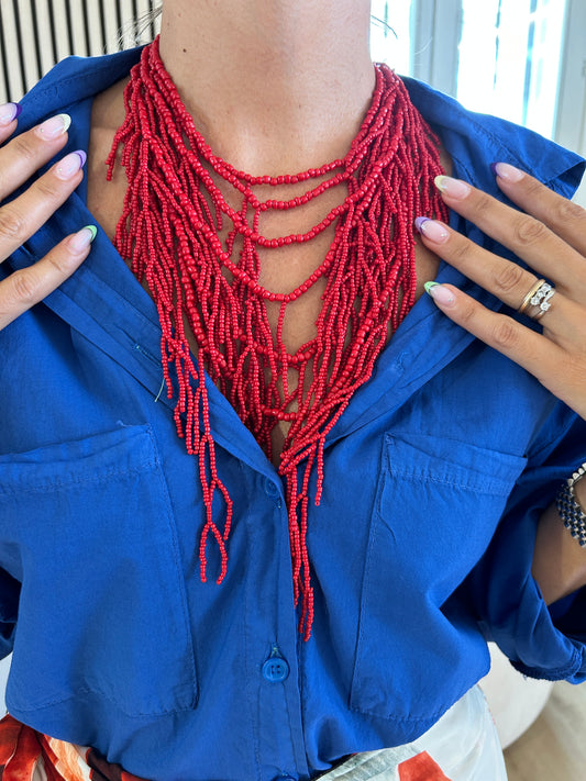 Collana corallo rosso
