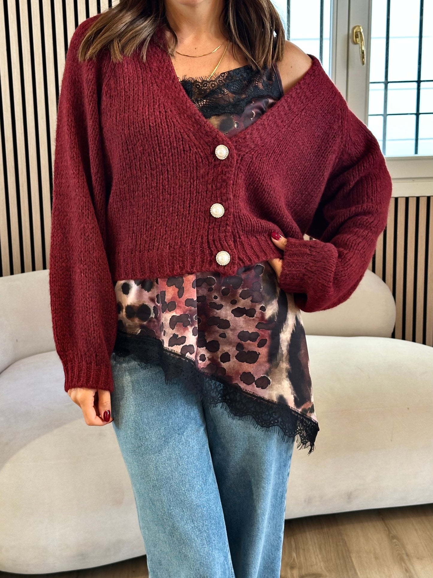 Maglione tre bottoni gioiello