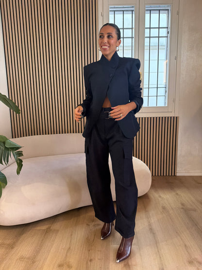 Pantalone tasconi blu