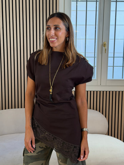 T-shirt pizzo moro
