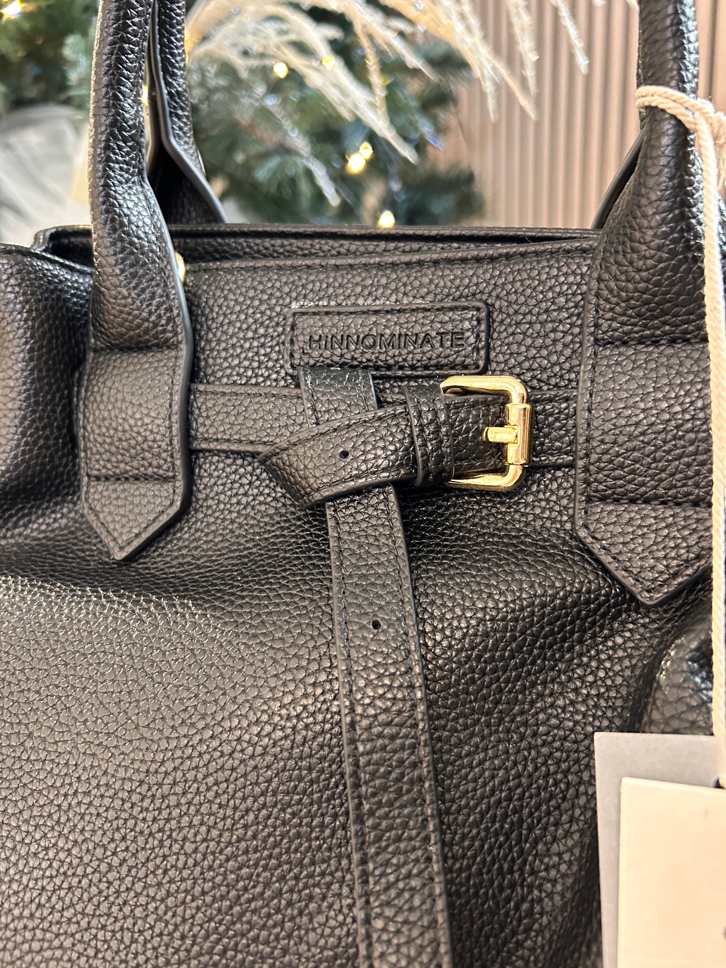 Borsa media ecopelle nera