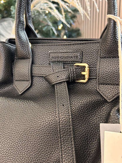 Borsa media ecopelle nera