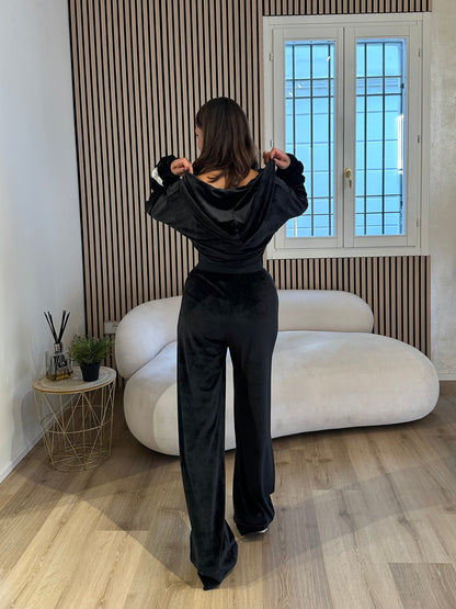 Pantalone ciniglia nero