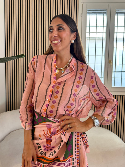Camicia fantasia rombi