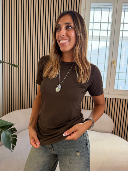 T-shirt manica corta moka