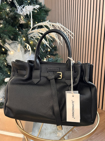 Borsa media ecopelle nera