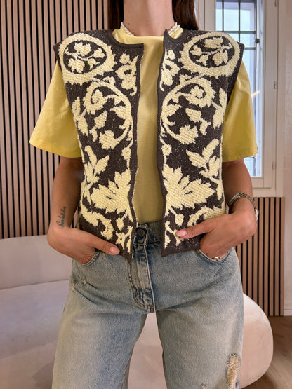 Gilet Bicolor ricamo