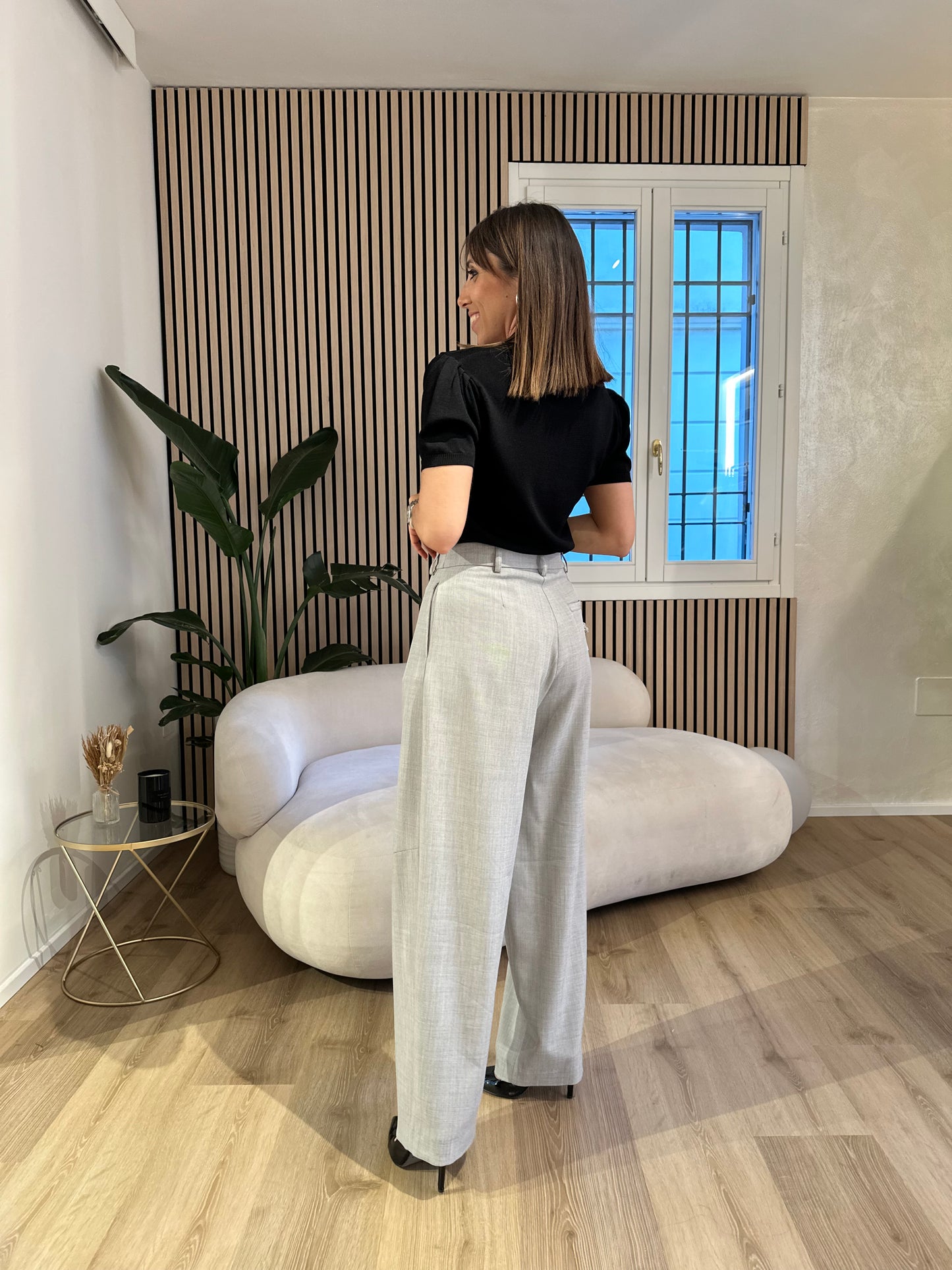 Pantalone grey con cinta