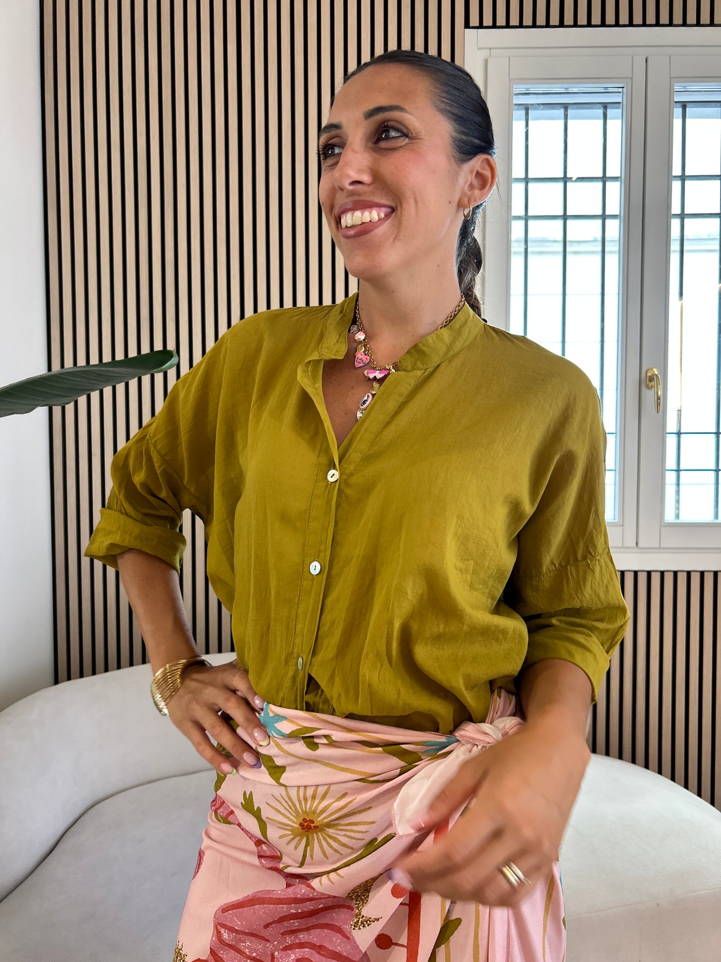 Camicia voile Golden Oil