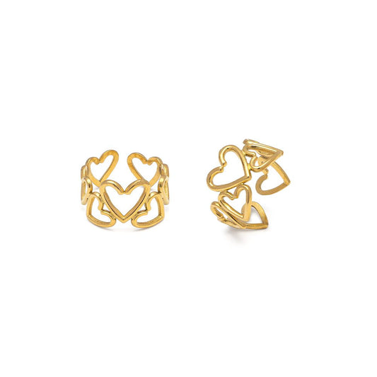 Anello cuori motif