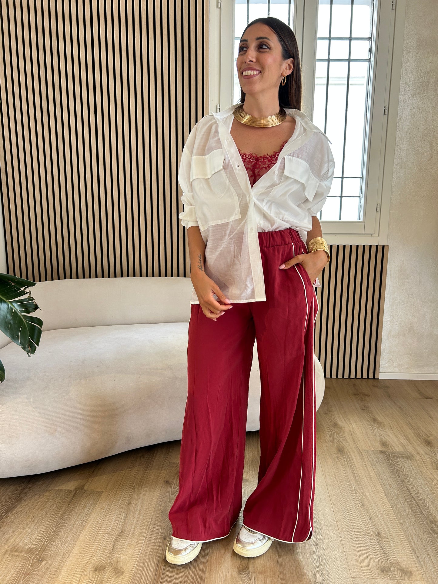 Pantalone rosso banda