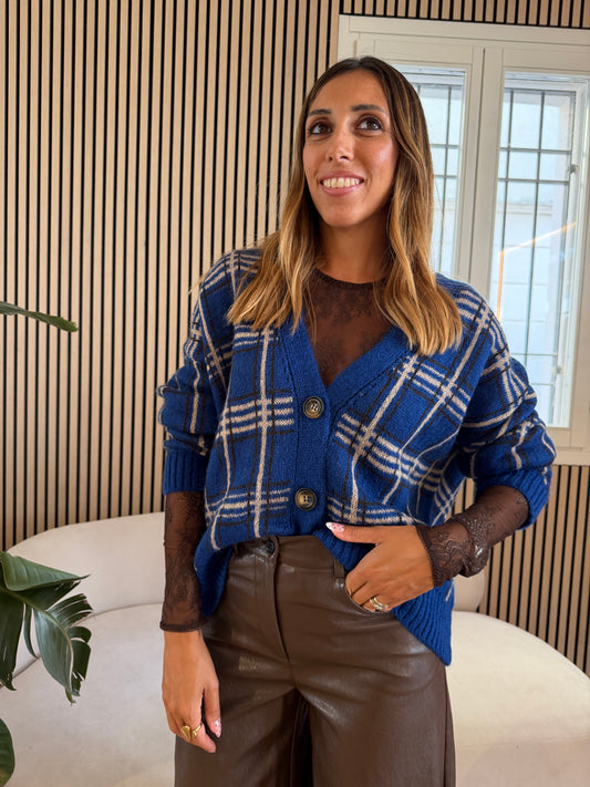 Giacca Tartan bottoni