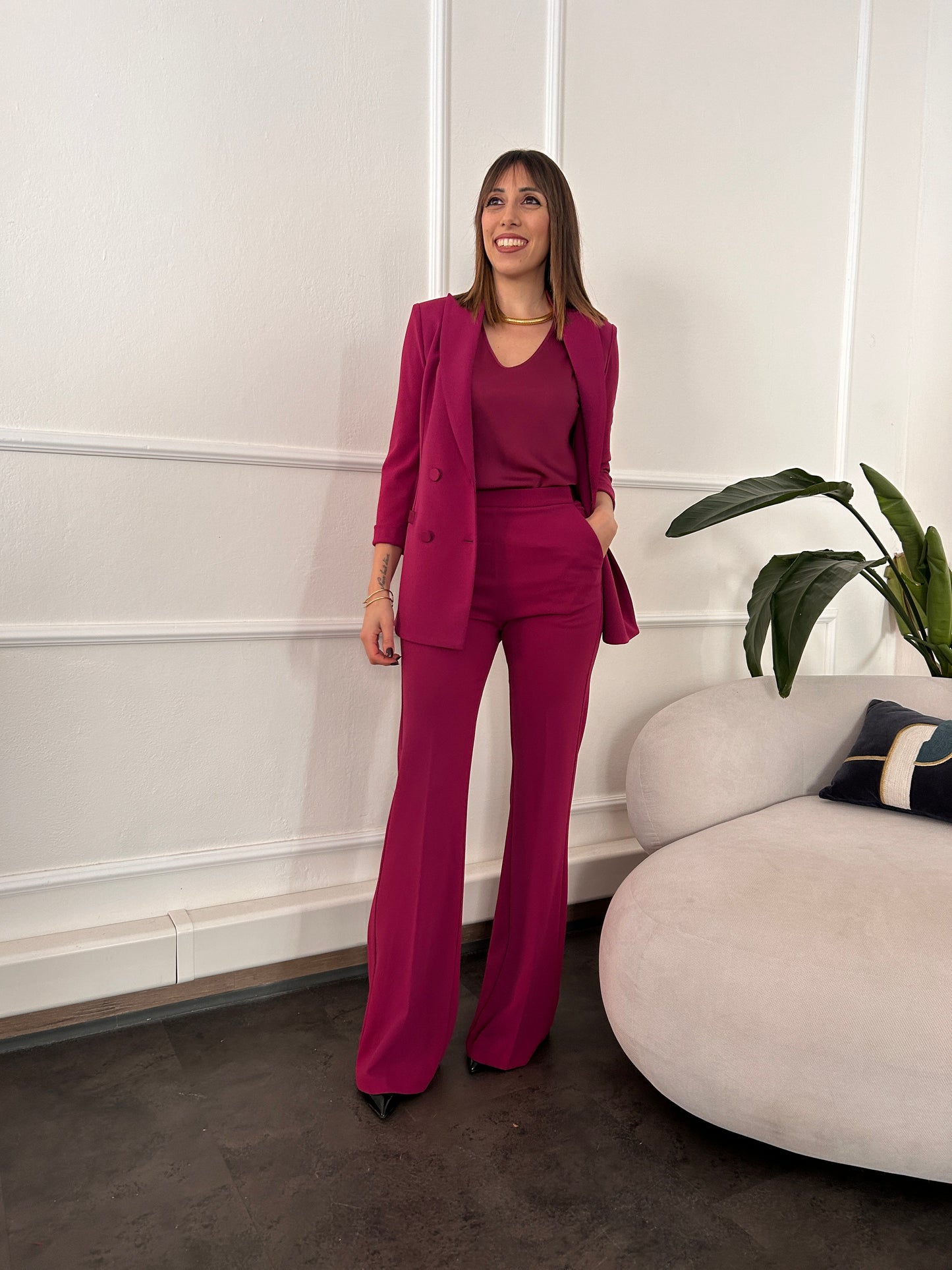Panta flare magenta