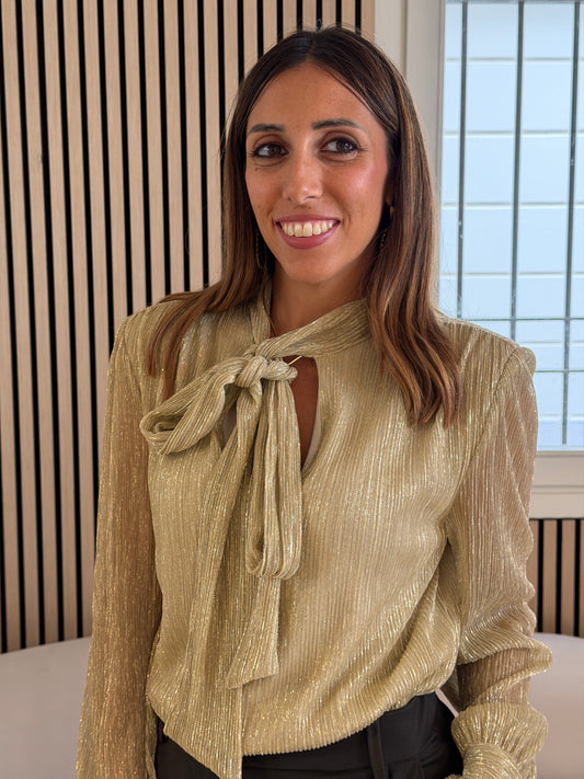 Camicia fiocco oro