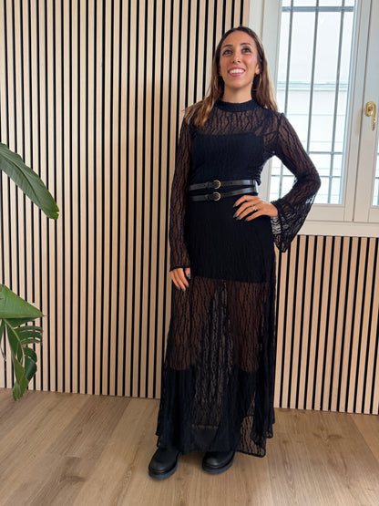 Abito lungo pizzo