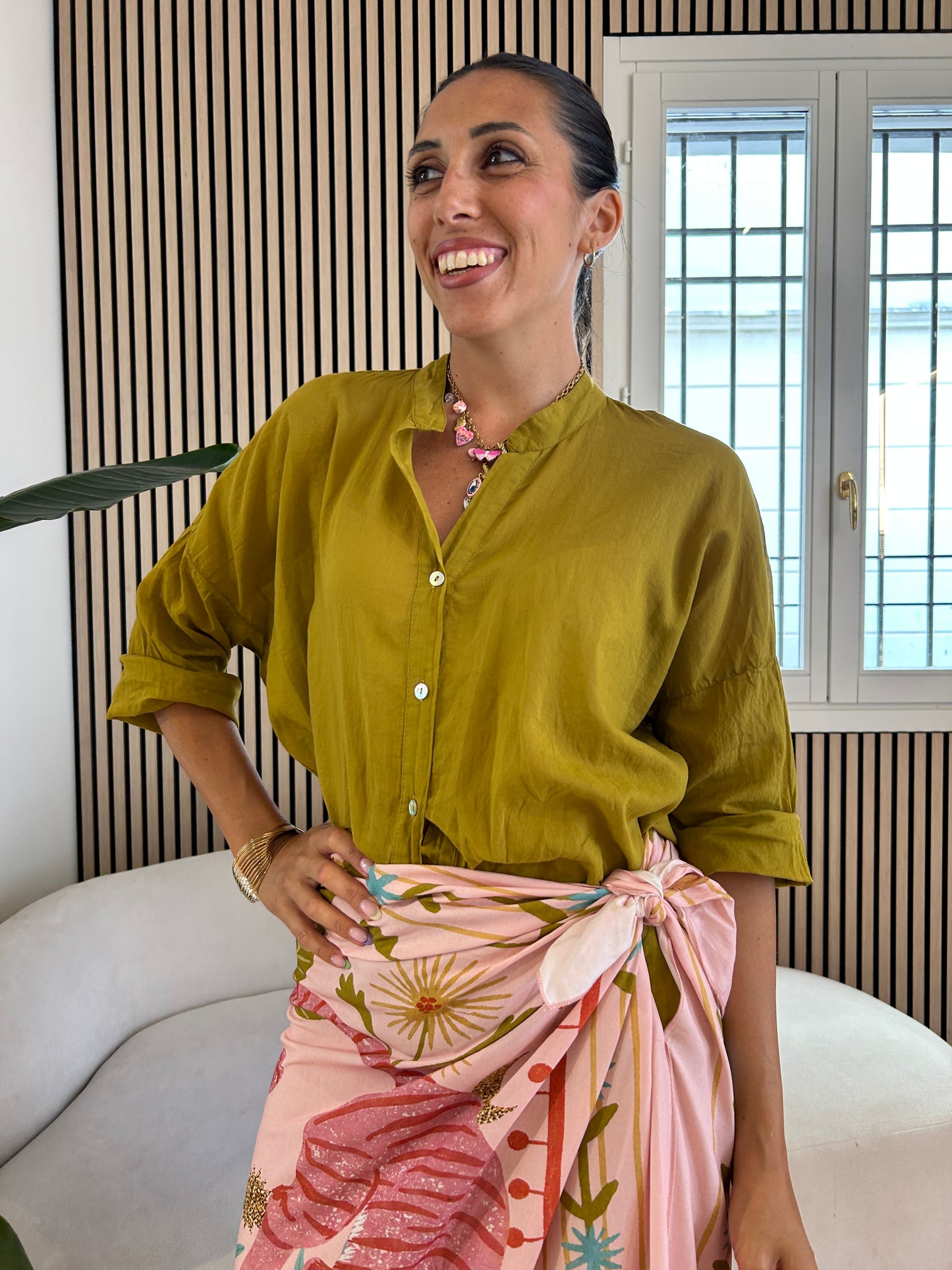 Camicia voile Golden Oil