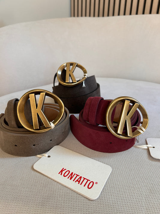 Cintura logo k camoscio