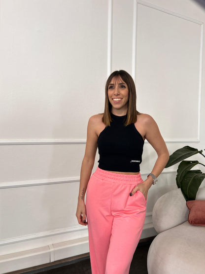 Crop top scollo all’americana