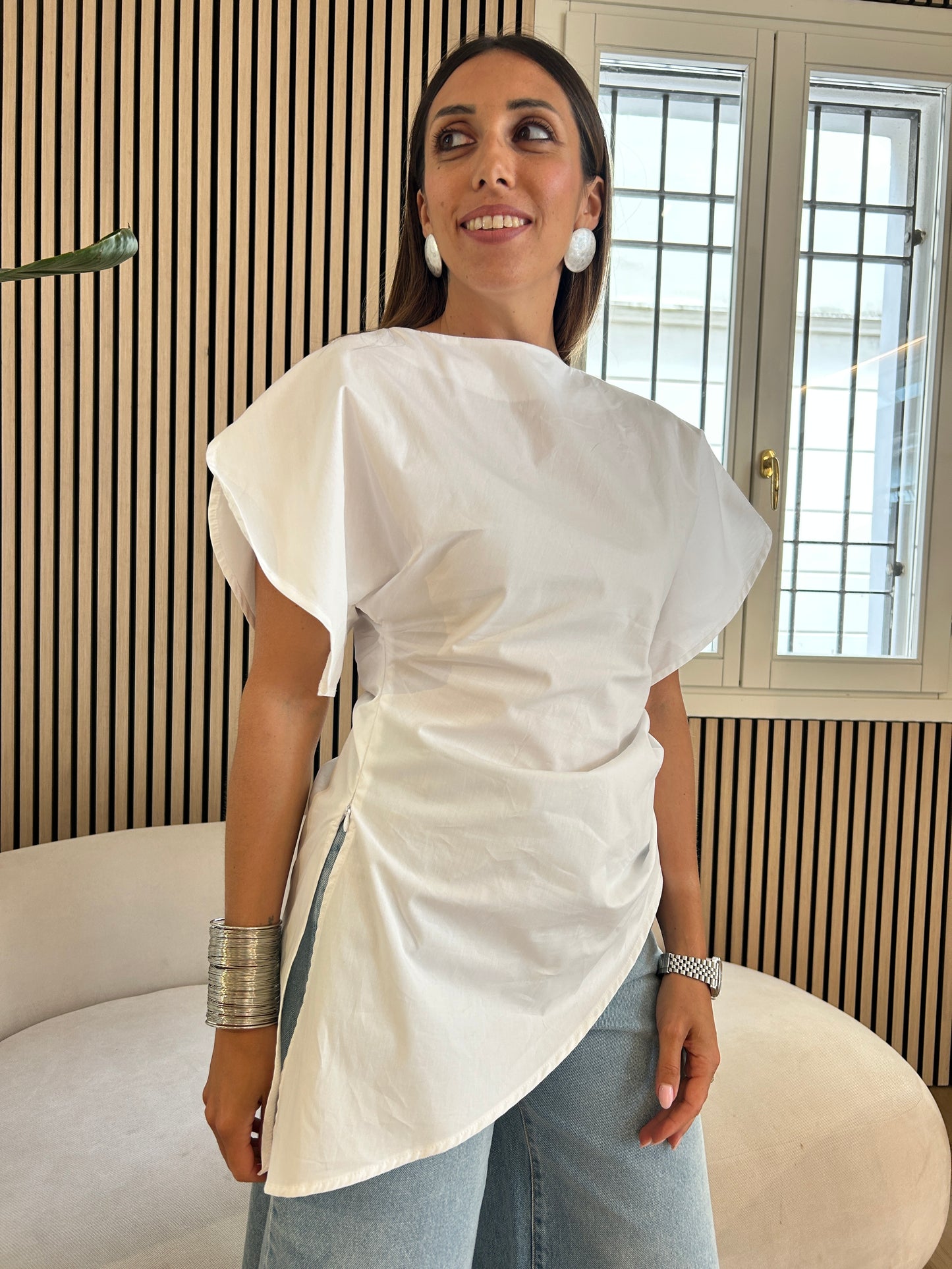 Top kimono bianco