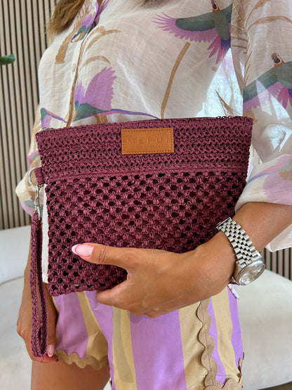 Mini pochette plum