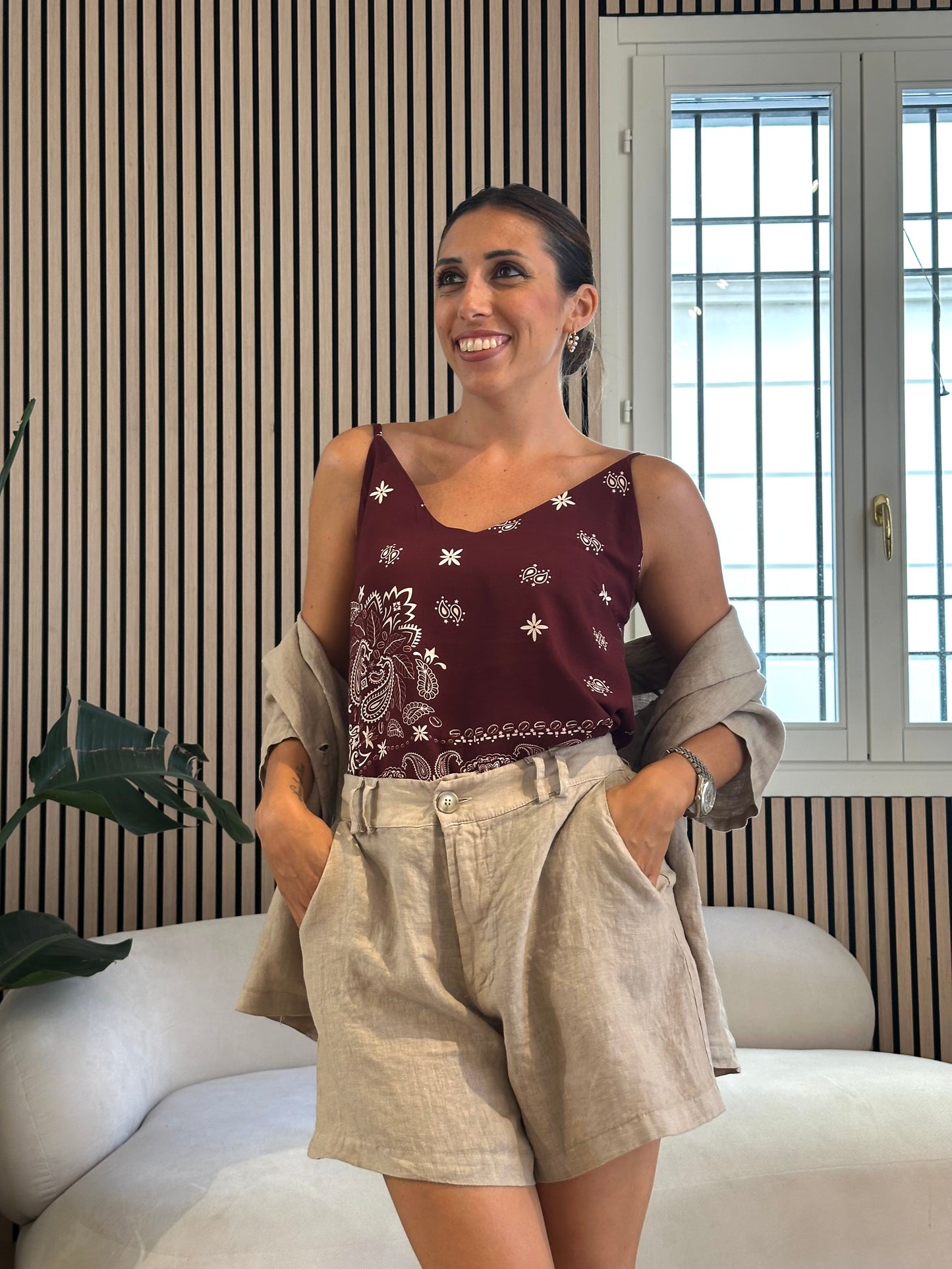Top stampa bandana