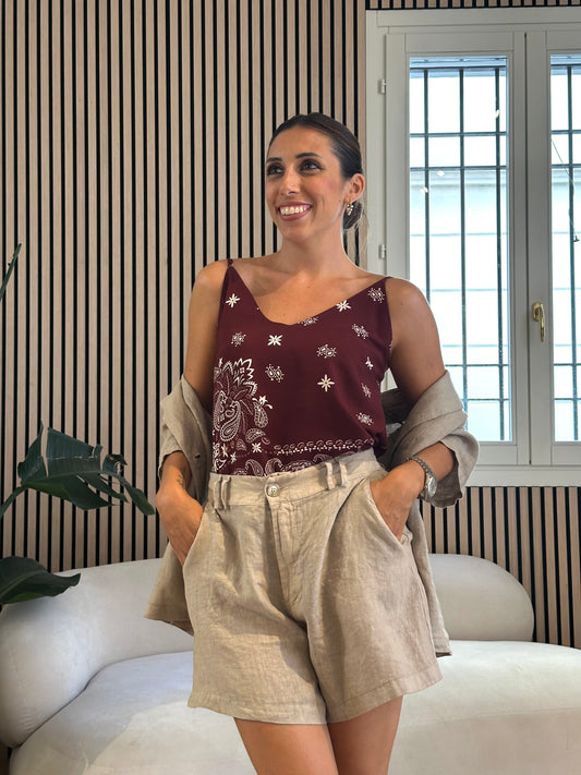 Top stampa bandana