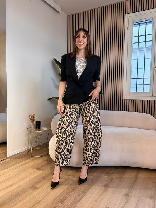 Pantalone balloon animalier