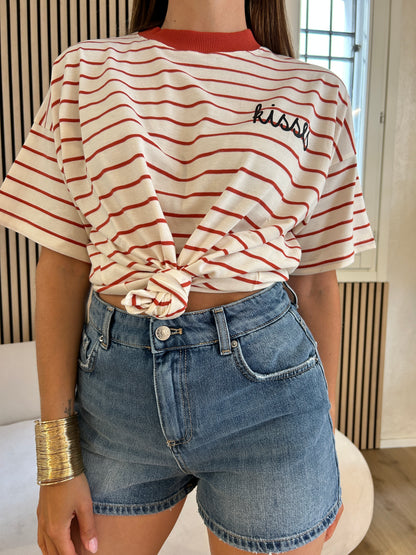 T-shirt righe kisses