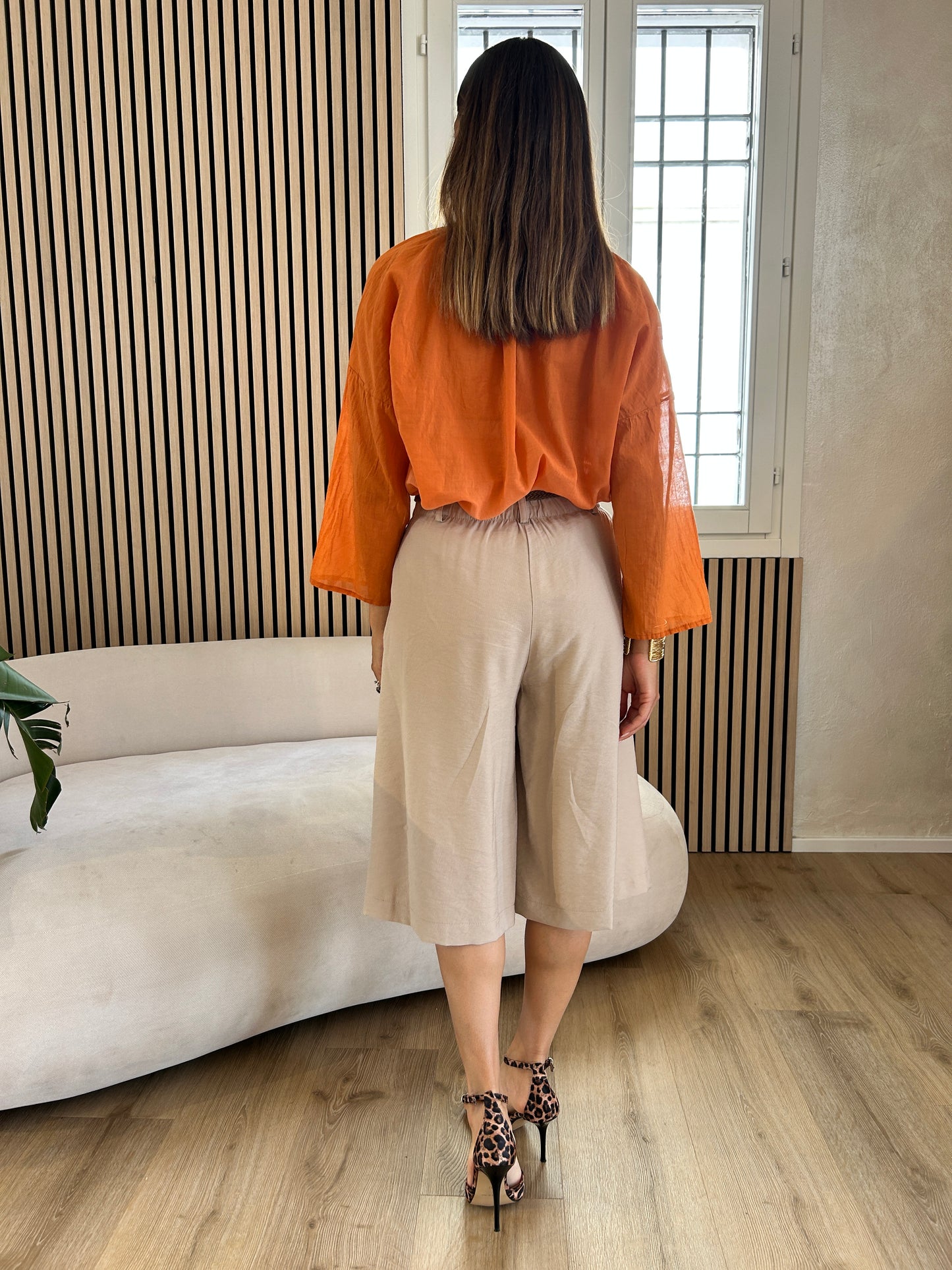 Camicia mussola arancione