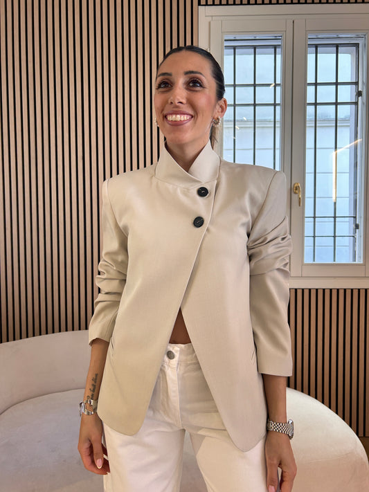 Giacca coreana beige