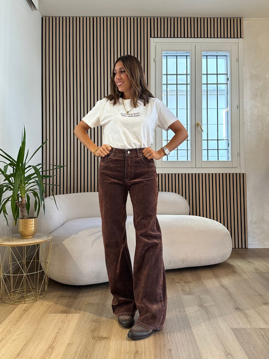 Jeans effetto velluto