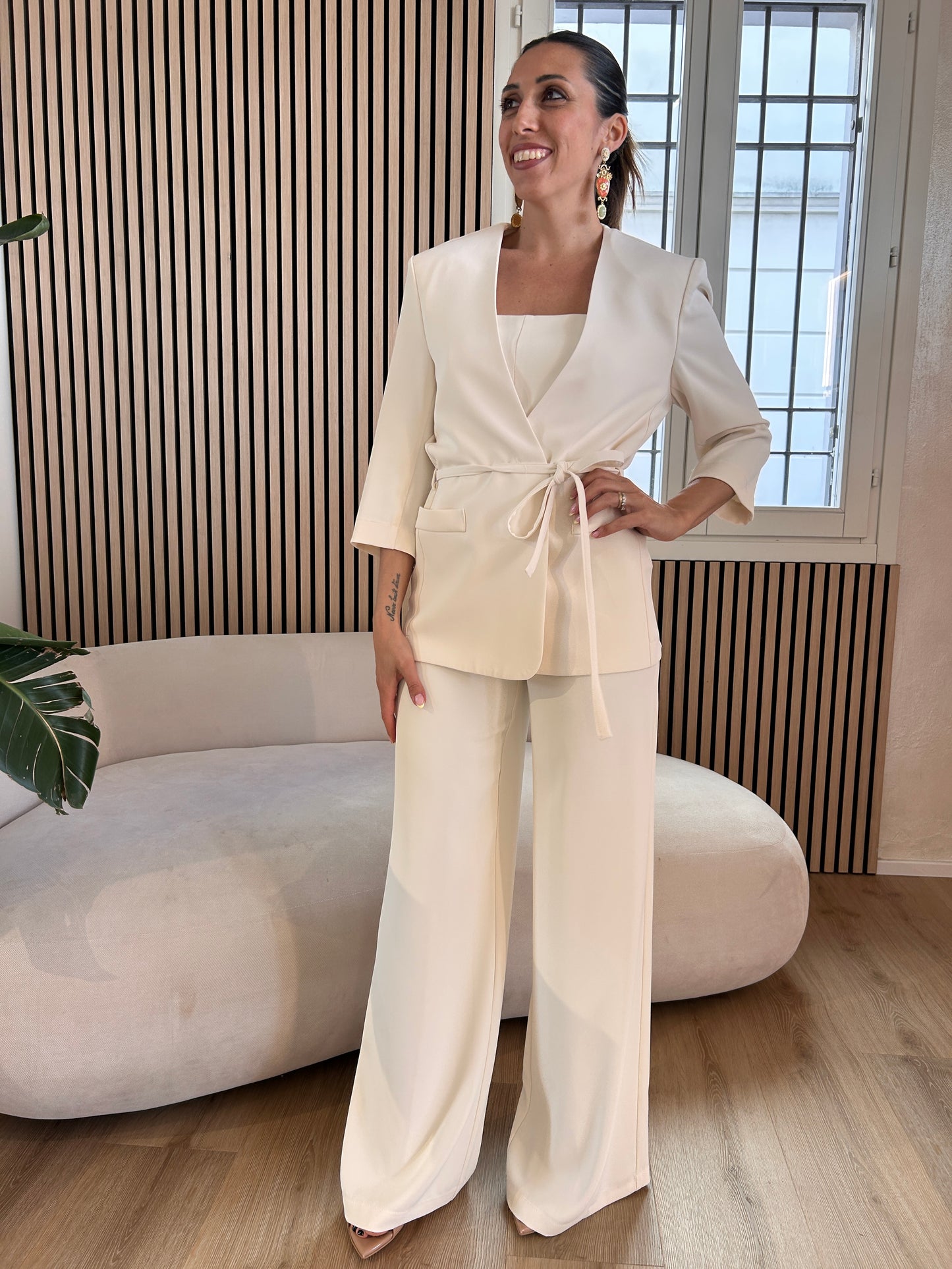 Pantalone ampio burro