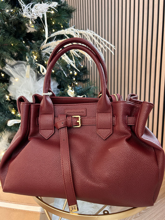 Borsa media ecopelle bordeaux