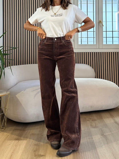 Jeans effetto velluto