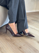 Décolleté pitone bordeaux