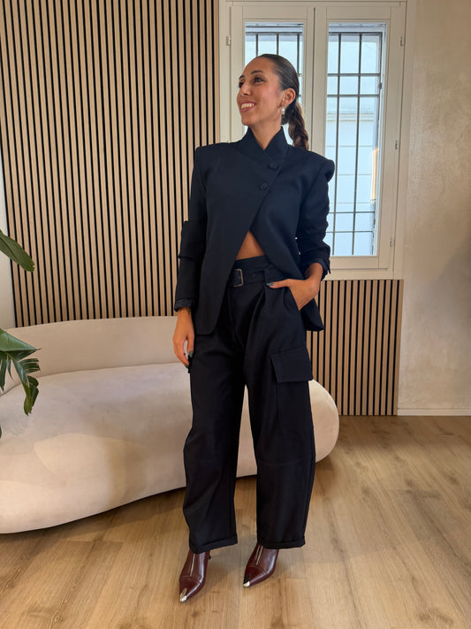 Pantalone tasconi blu