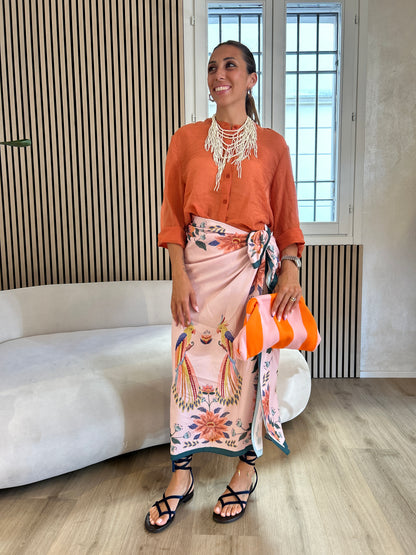 Camicia coreana papaya
