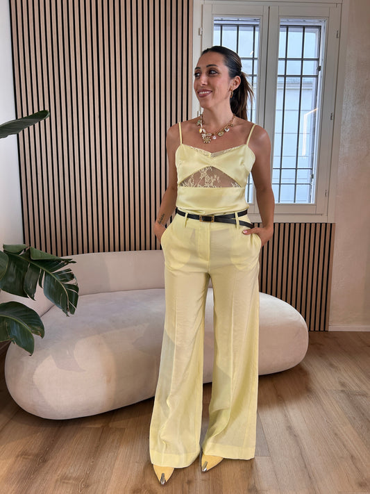Pantalone in modal giallo lime