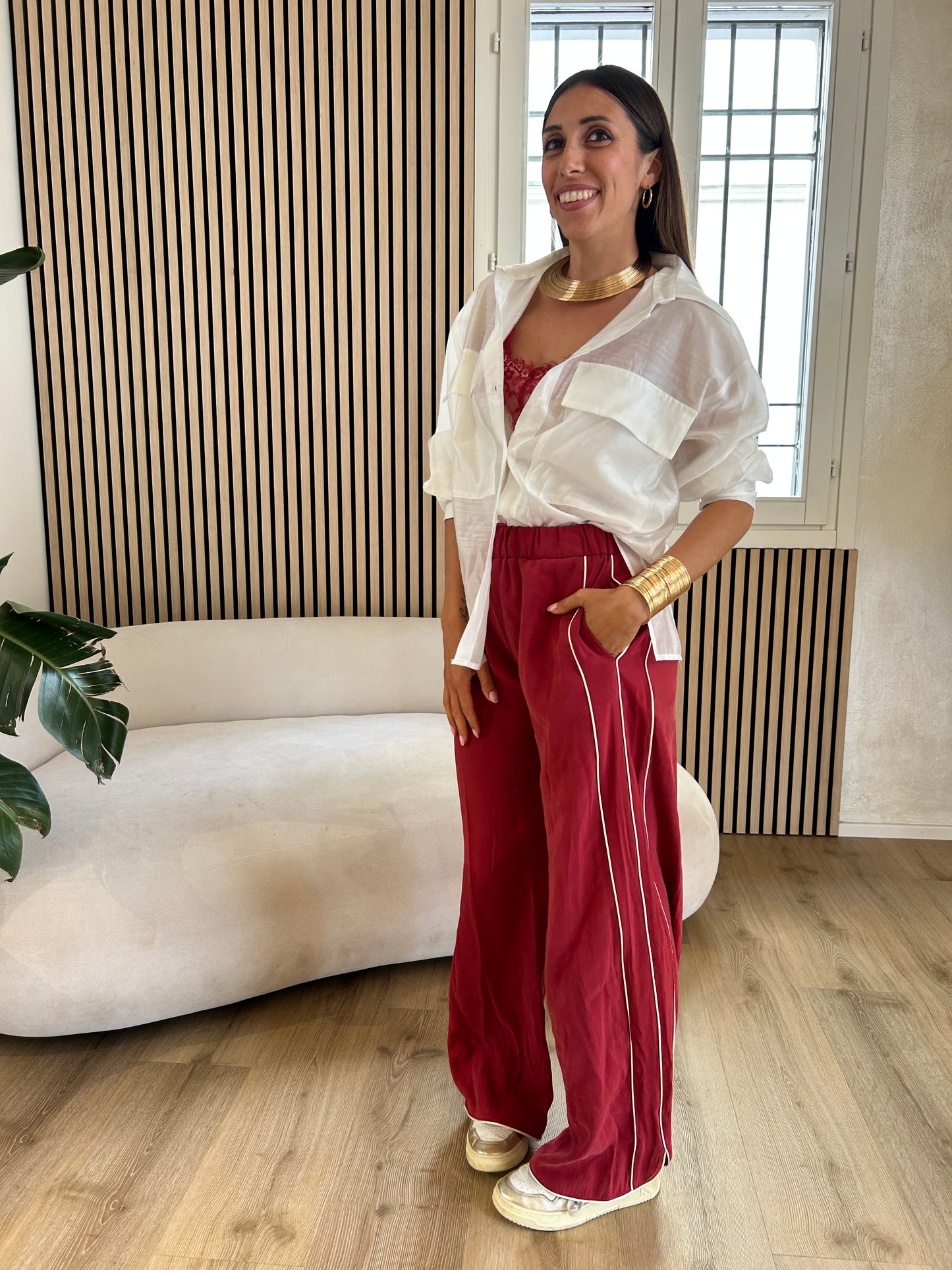 Pantalone rosso banda