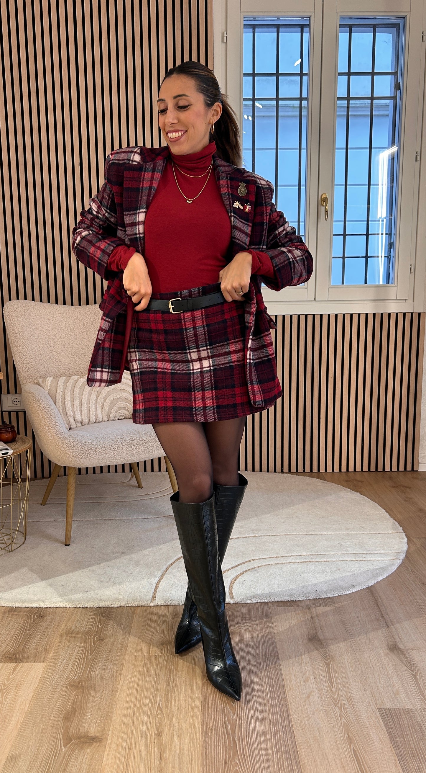 Minigonna fantasia con cintura