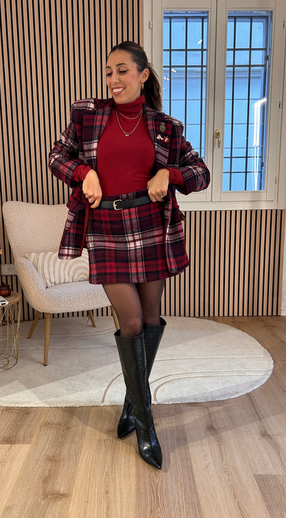 Minigonna fantasia con cintura