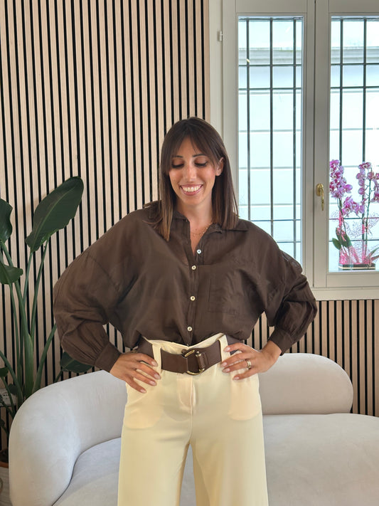 Camicia cotone bruciato